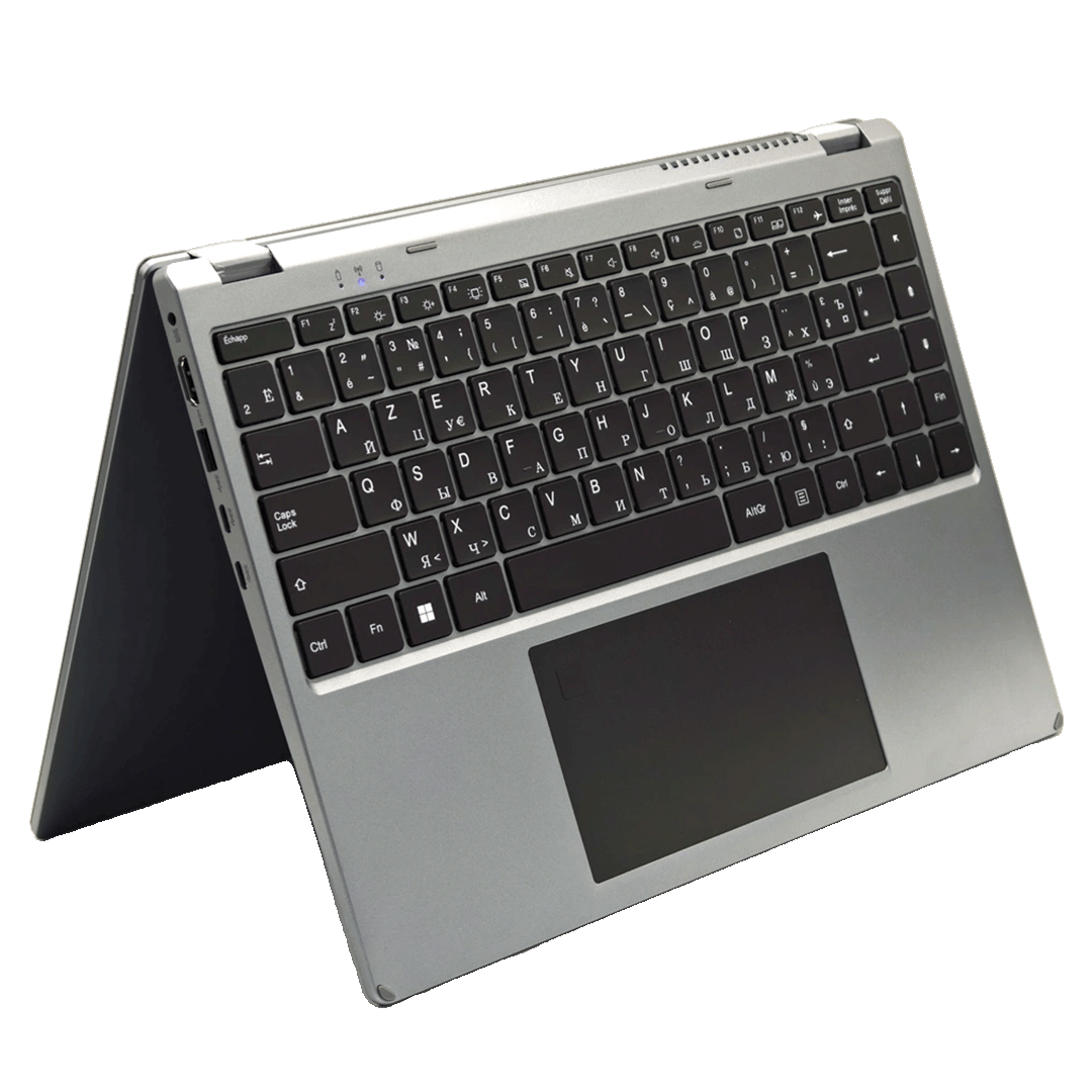 Keyboard view of the X360 Yoga in stand mode